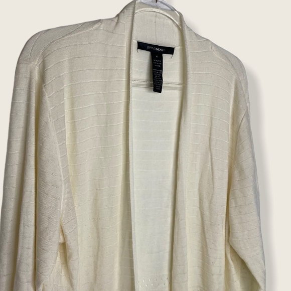 Cream Long Knit Cardigan - Picture 2 of 8